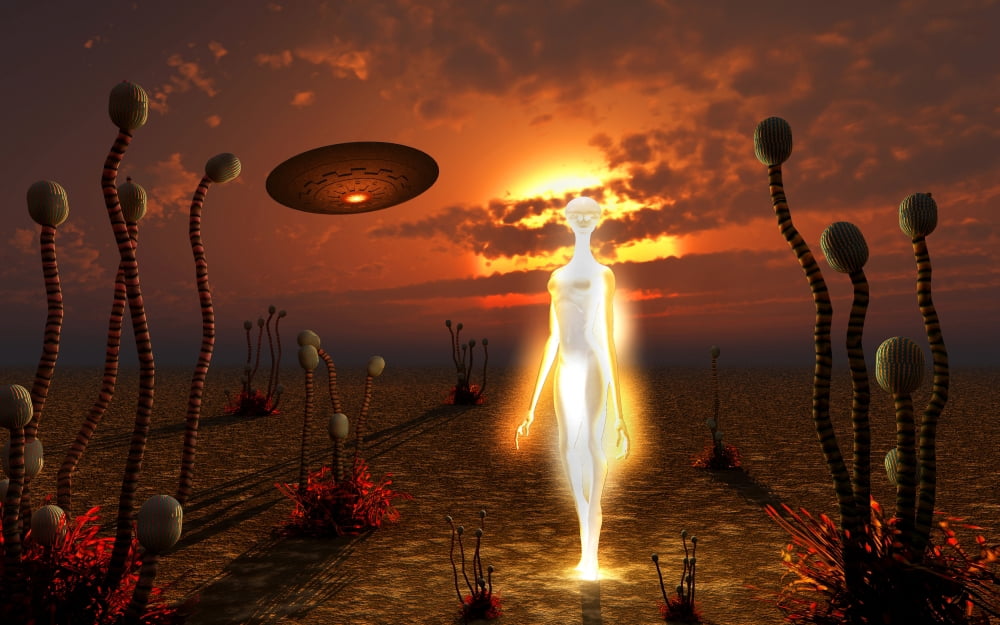 An alien light being Canvas Art - Mark StevensonStocktrek Images (18 x 12)