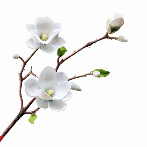 Lifelike Artificial Magnolia Flower - Elegant Home and Wedding Decor for Timeless Sophistication