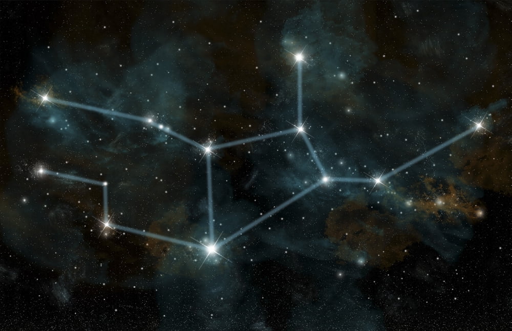 An artists depiction of the constellation Virgo the Virgin Canvas Art - Marc WardStocktrek Images (18 x 12)