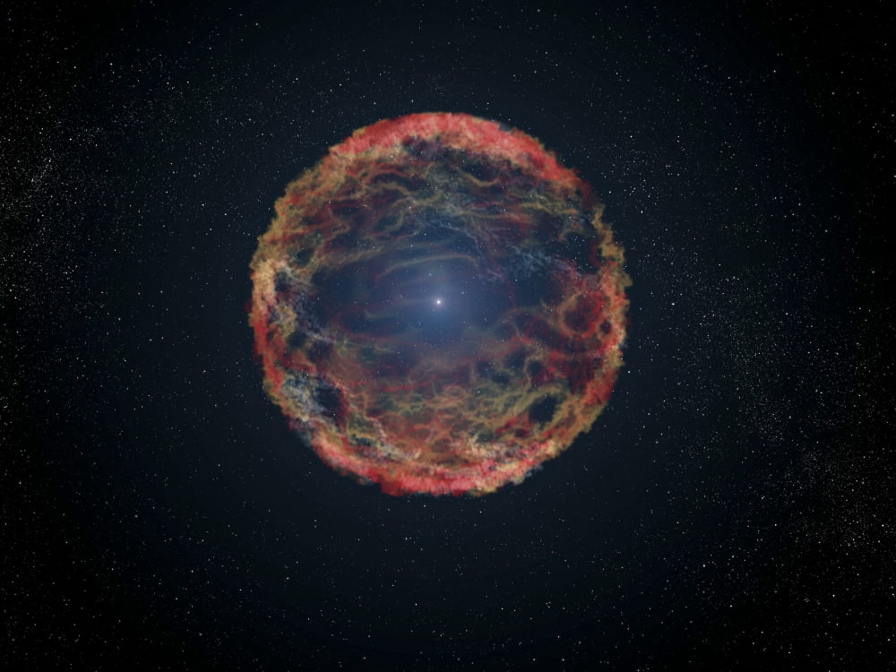 An artists impression of supernova 1993J Canvas Art - Stocktrek Images (33 x 25)