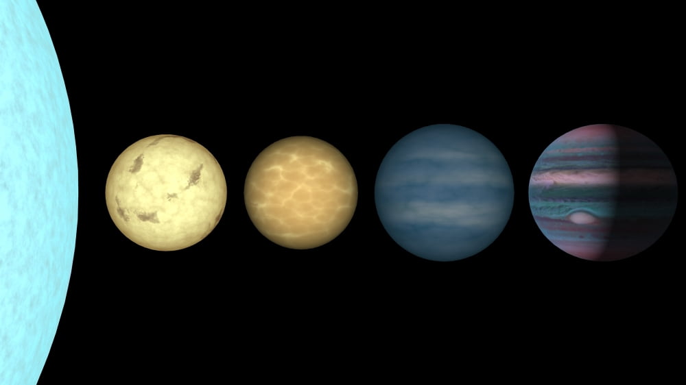 An artists rendition comparing brown dwarfs to stars and planets Canvas Art - Stocktrek Images (37 x 21)