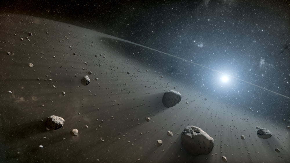 An asteroid belt around the bright star Vega Canvas Art - Stocktrek Images (37 x 21)
