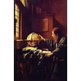 thumbnail image 1 of An astronomer twirls a globe as he sits at his desk with a book open Poster Print by Johannes  Vermeer (18 x 24), 1 of 1