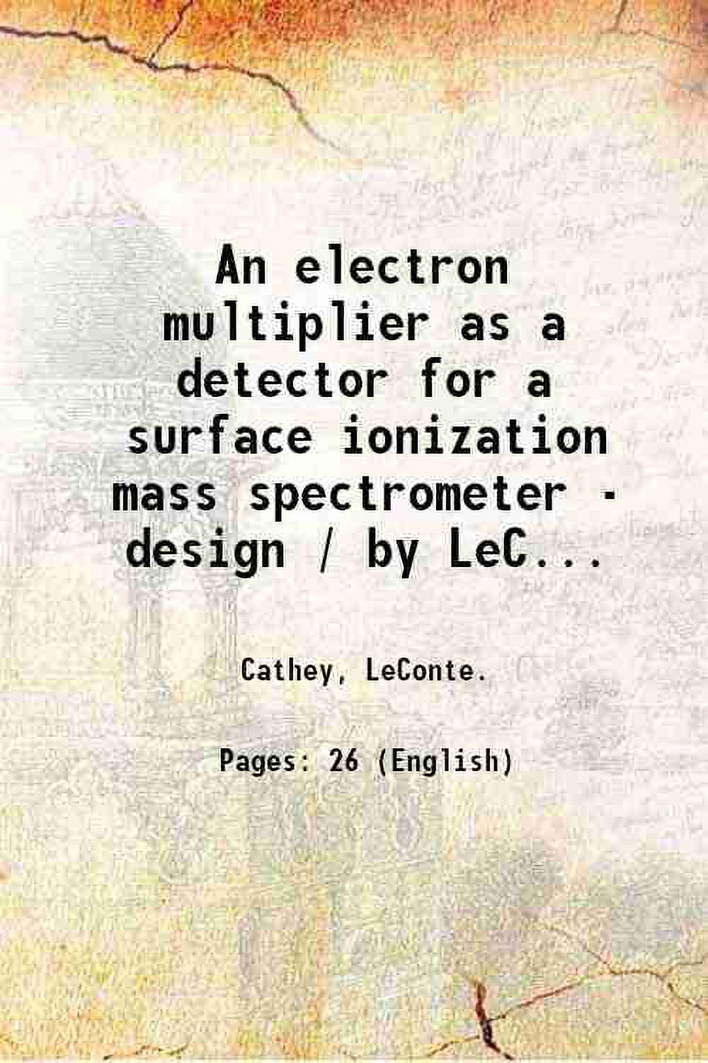 An electron multiplier as a detector for a surface ionization mass