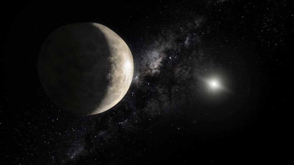 An illustration of Makemake a plutoid located in a region beyond Neptune Canvas Art - Stocktrek Images (38 x 22)