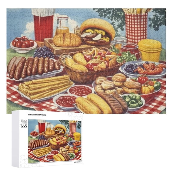 An impossible puzzle for adults to complete,Classic Picnic Spread1000 PCSchallenging
