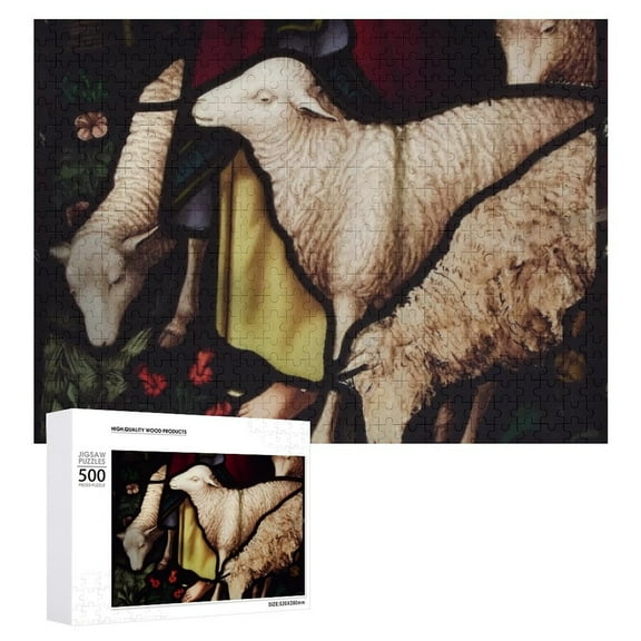 An impossible puzzle for adults to complete,Wooden Picture Puzzle Close-up-goat- Good for game night, challenging