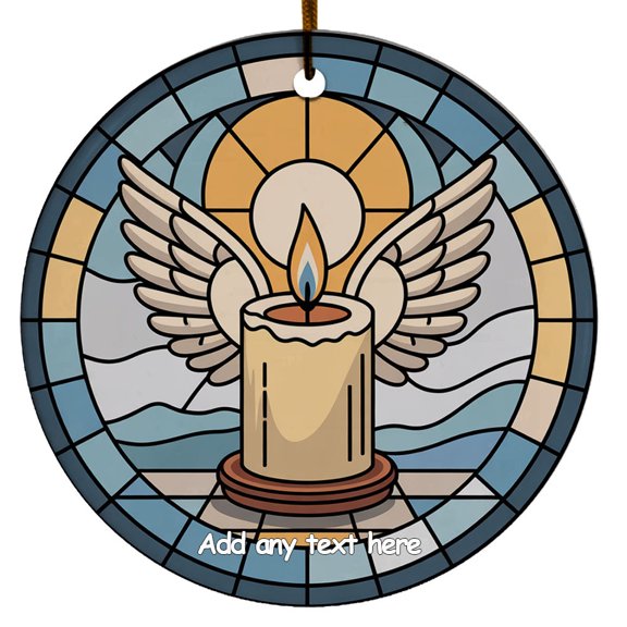 An in Love Memory Candle Ornament  Holiday Ornament Gift with Custom Text for Family, Friends, Man & Woman, Christmas 2025 Tree Keepsake