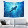 An ocean scene of sharks underwater Tapestry wall hanging decoration