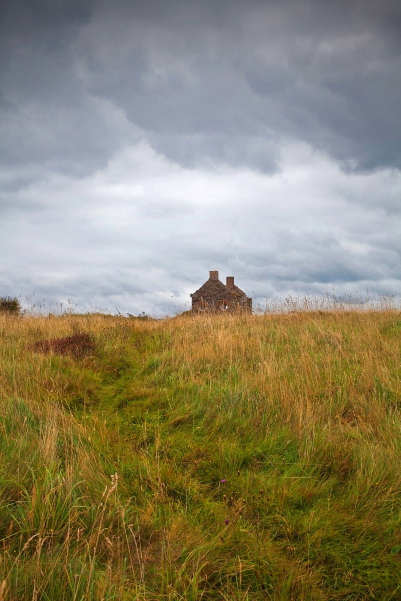An old deserted cottage at Rosses Point County Sligo Ireland Canvas Art - Panoramic Images (27 x 9)