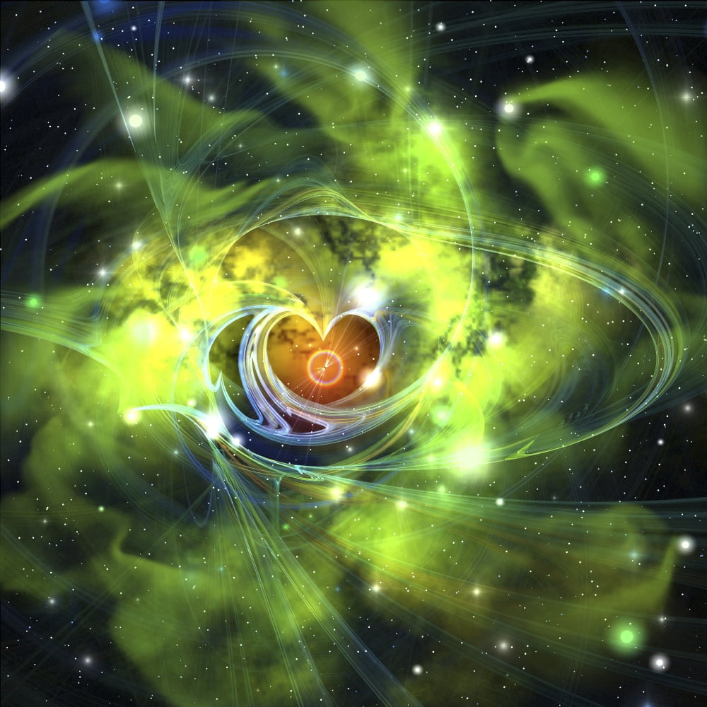 An unusual nebula in the cosmos has a heart at its center Canvas Art - Corey FordStocktrek Images (29 x 29)