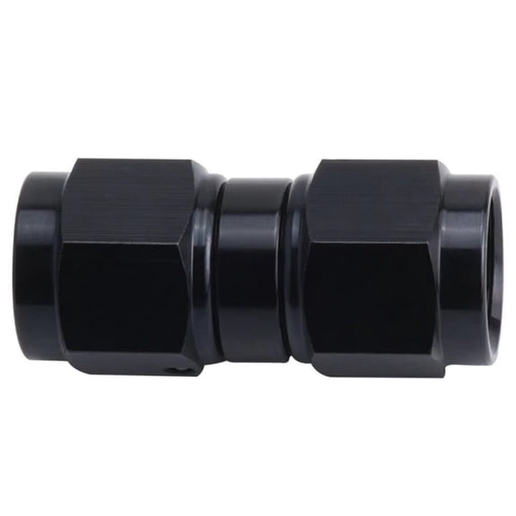 An6 0 Degree Straight Fuel Hose Coupler Adapter, Durable Black Aluminum Modified Automotive Fitting, Aftermarket Car Performance Part for Street Racing, Off Road and Custom