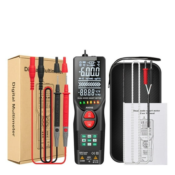 An998 Digital Multimeter Automatic 6000 Counts Battery Meters Eletric Auto Ranging Ac/dc Voltmeter Temp Ohm Voltage Tester ,Precise Measurements