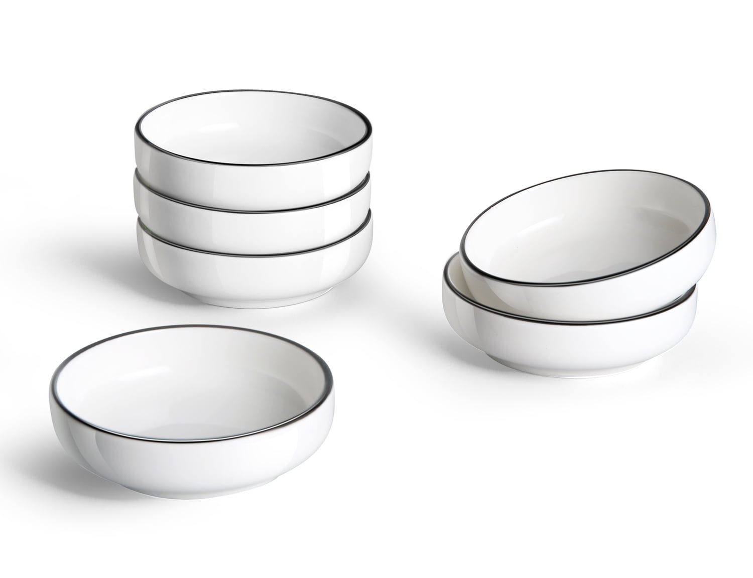 AnBnCn Ceramic Dip Bowls Set, 3oz Ceramic Soy Sauce Dish Set of 6