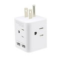 AnQILa Multi Plug Outlet Extender Electrical Wall Outlet Splitter with