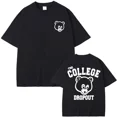 thumbnail image 1 of AnQingLueLv The College Dropout Graphics Tshirt Men Women's Hip Hop Rap Vintage T-shirts Male Casual Oversize T Shirt, 1 of 5