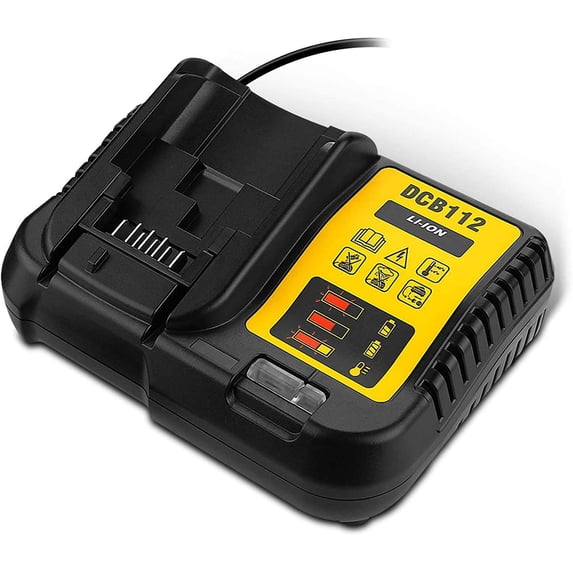 AnTom Battery Charger Replacement for Dewalt 12V 20V 60V MAX Lithium-Ion Battery DCB112 for DCB205 DCB201 DCB200 DCB208 DCB206-2 DCB204 DCB203