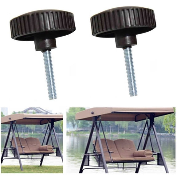 Ana 1 Pair Canopy Fixing Screws Bolt Black Plastic Screws for Garden Swing ChairsHome Decor