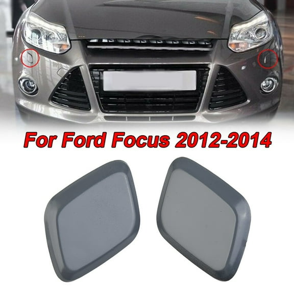 Ana 1 Pair Gray Headlight Headlamp Washer Jet Cover Cap For Ford Focus 2012 2013 2014 Right & Left Bumpers Parts