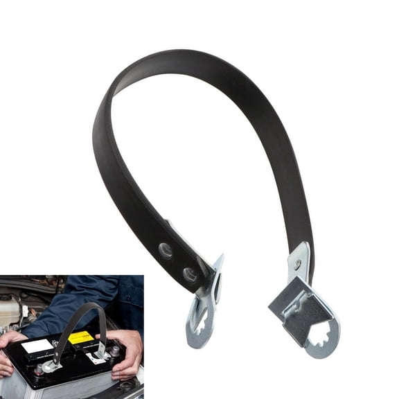 Ana 1 Pcs Car Battery Carrier Strap Black Metal Heavy Duty Side Lift Strap 14