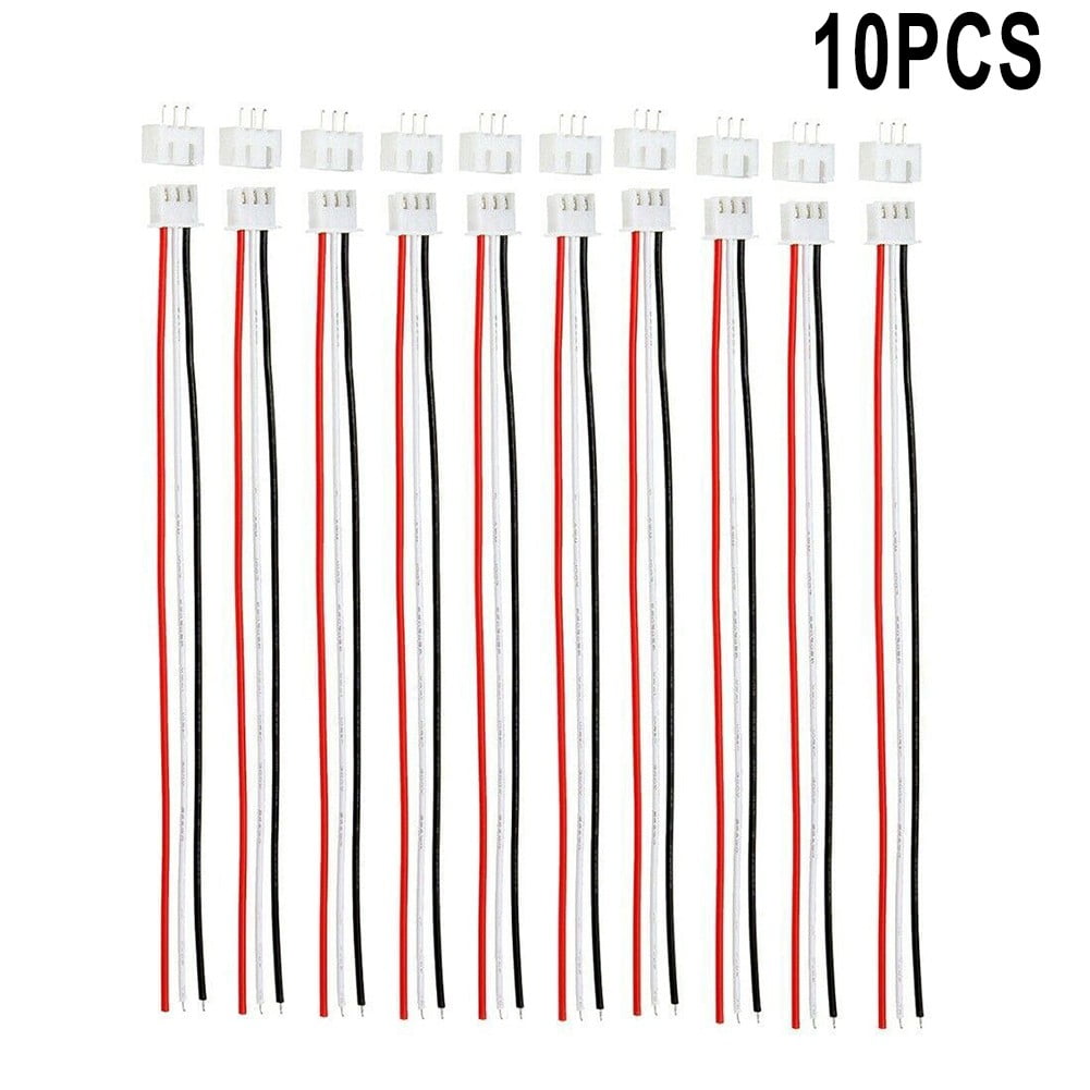 10 Connecteurs Prise XH 2,54mm Avec Fils – Pour DIY, Câblage, 24AWG, 200mm