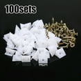 thumbnail image 1 of Ana 100pcs Furniture Chest Drawer Bottom Repair Fixing Mending Wedges Drawer Angle Code Bracket Fastener With Screws Hardware Home Decor, 1 of 10