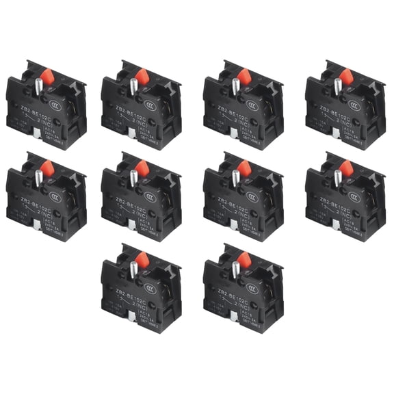 Ana 10PCS 10A 600V ZB2-BE102C(NC) Push Button Joystick Switch Normally Close Contact