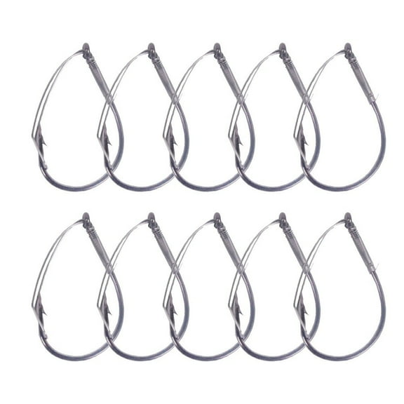 Ana 10pcs/Box High Carbon Steel Wacky Rig Hooks Weedless Barbed Fishig Wide Gap Hook