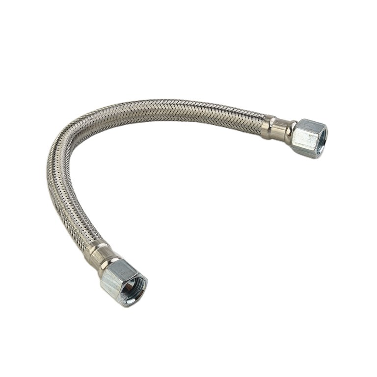 Stainless Steel Air Compressor Exhaust Tube – 11” Flexible Hose With 14mm Hex Nut, Replacement Intake Line For Oil-Free Compressors