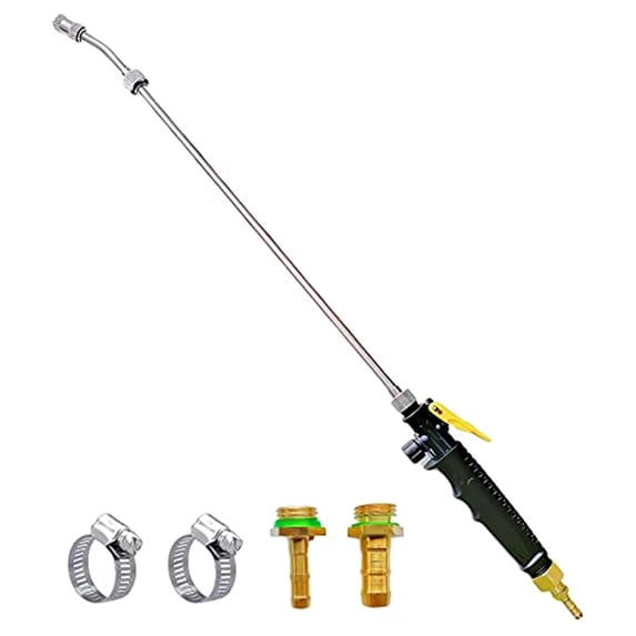 Ana 12 Inch Sprayer Wand Replacement,Adjustable Universal Stainless Steel Watering Wand Match 1/4" & 3/8'' Hose,with Shut off Valve 2 Hose Clamps and Quick Connector,for Garden Car Window Cleaning