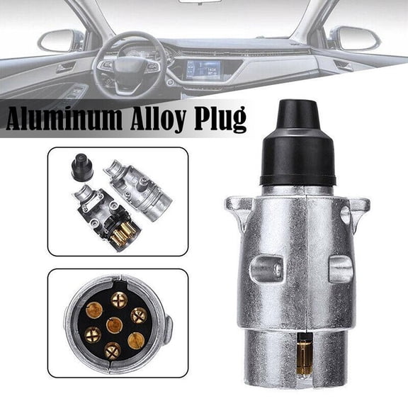 Ana 12V 7 Pin Electric Trailer Towing Plug Wiring Connector Socket Towbar Adapter
