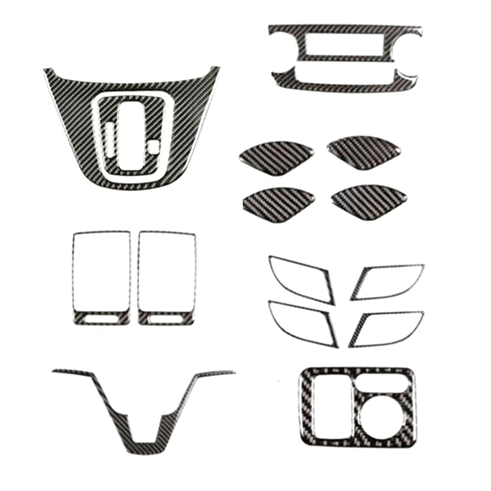 Ana 16Pcs Carbon Fiber Interior Full Set Kit Cover Trim For Honda For CR-V 2007-2011-Sticker Car Interior Accessories Car Supplies