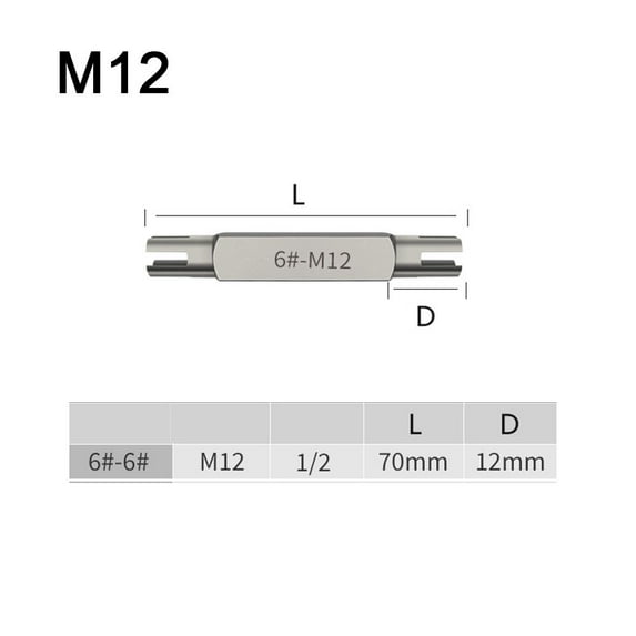 Ana 1PC Broken Head Taps Set Hex Double Head Screw Tap Extractor M4 -M22