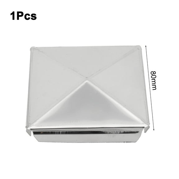 Ana 1pc Square Post Cap Stainless Steel To Steel Galvanized Cover Pyramid Shape Cap Home Garden Column Decoration SuppliesHome Decor
