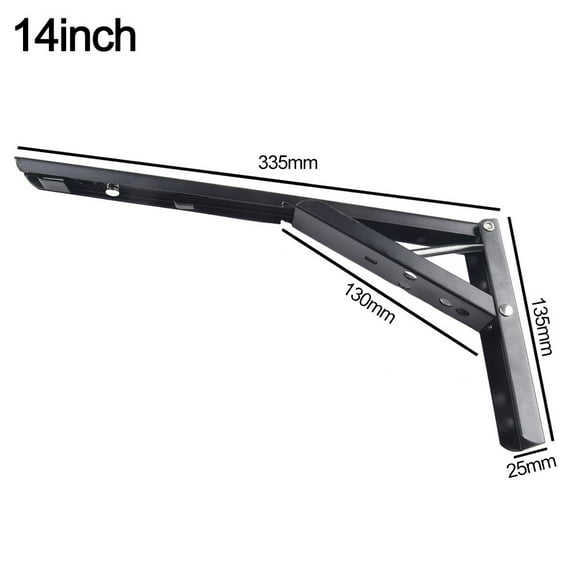 Ana 1pcs 4/8/10/12inch High Strength Steel Bracket Metal Folding Shelf Wall Mounted L-Table Hinges Home Hardware Tools Parts Home Decor