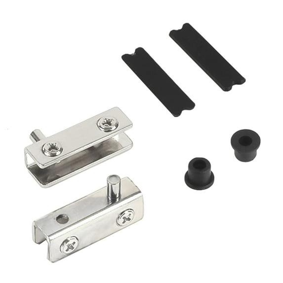 Ana 2 Pack Stainless Steel Glass Door Hinges For 5~6mm Glass No Drilling For Cabinets Bookcases Home Hardware Accessories Home Decor