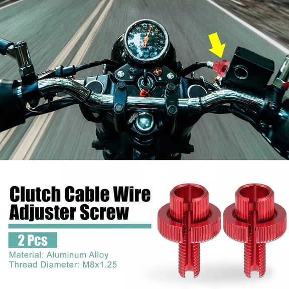 Ana 2 Pcs Blue 8mm Motorcycle Brake Clutch Levers Adjuster Screw Bolt M8x1.25 Clutch Cable Wire Adjuster Screw