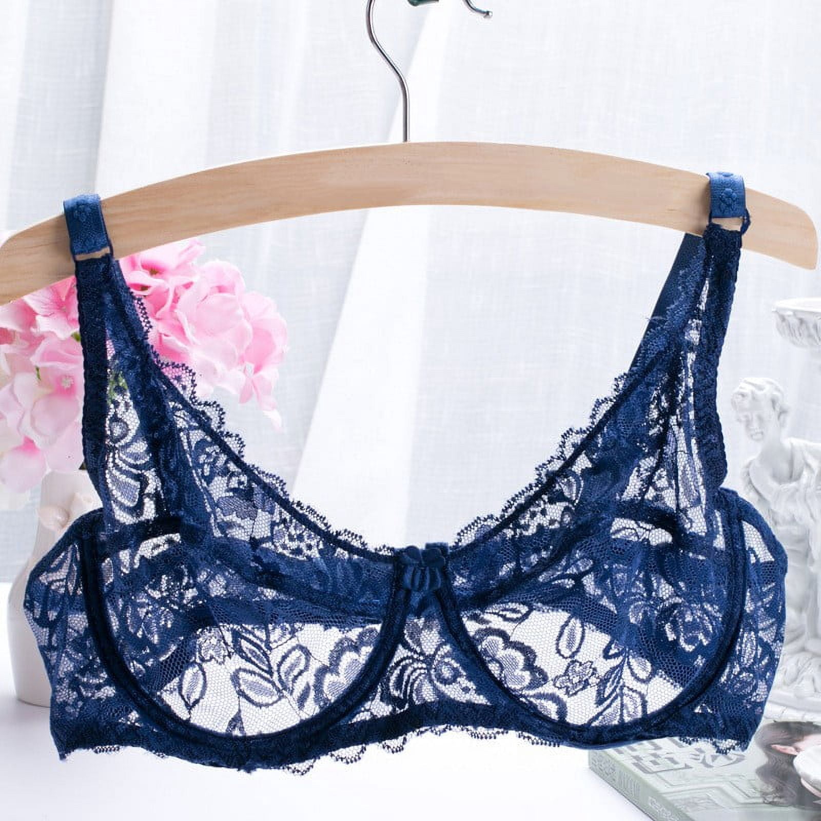 Ana 2018 Women's Comfy Sexy Lingerie Lace Transparent bra Underwire Bra  Underwear