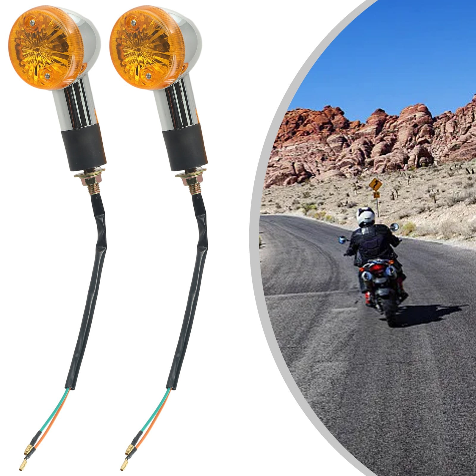 Ana 2Pcs/set Motorcycle Turn Signals 12V For Honda Shadow VT 750 1100 ...