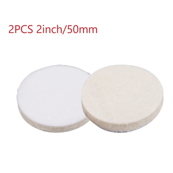 Ana 2pcs 2 Inch Felt Polishing Buffing Round Grinding Wheel Wool Polisher Disc Pads