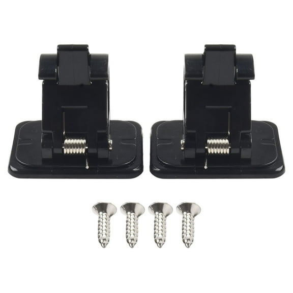 Ana 2pcs/Kit Fishing Rod Rack Black ABS Wall Mounted Storage Clips Clamps Holder Organizer For Walls, Wooden Boards, Ceramic Tiles