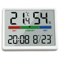 thumbnail image 1 of Ana 3.5inch Electronic Clock Home Indoor Temperature Humidity Meter LCD Digital Thermometer Hygrometer Sensor Gauge Weather Station Home Decor, 1 of 10