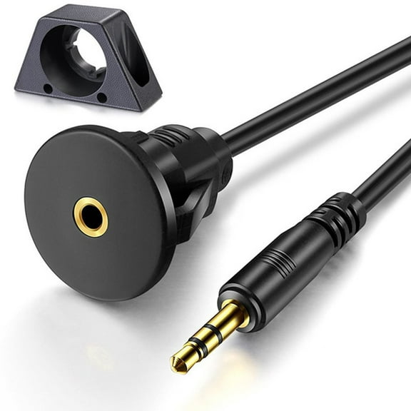 Ana 3.5mm Car Dashboard Panel Flush Mount Cable AUX Audio Waterproof Extension Cable