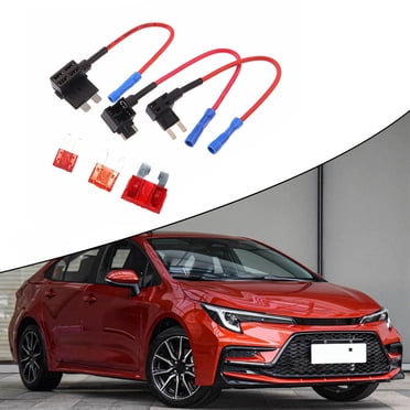 10pc 12V Car Add-a-Circuit Fuse Tap Adapter Kit - Standard & Mini Blade Fuses