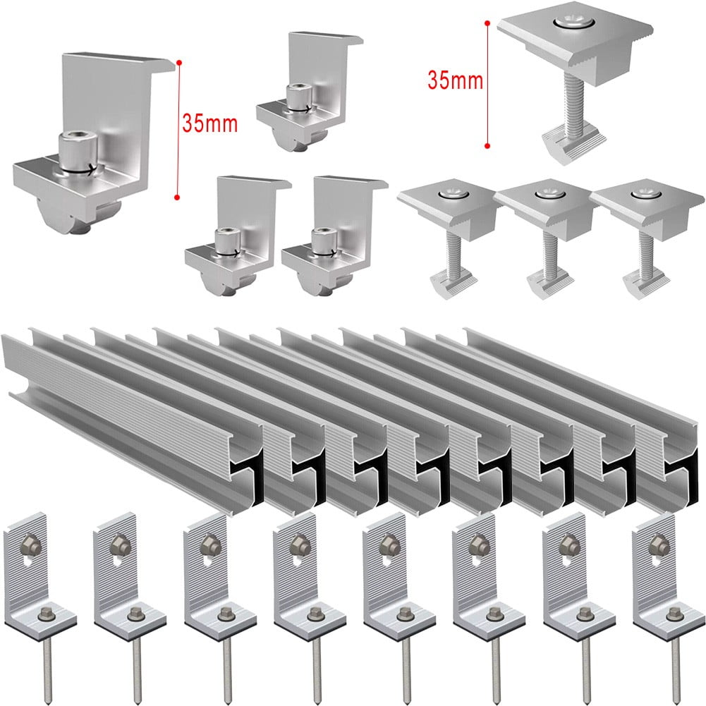 Ana 30/35mm Solar Panel Photovoltaic Bracket Mounting Rail Kit PV ...