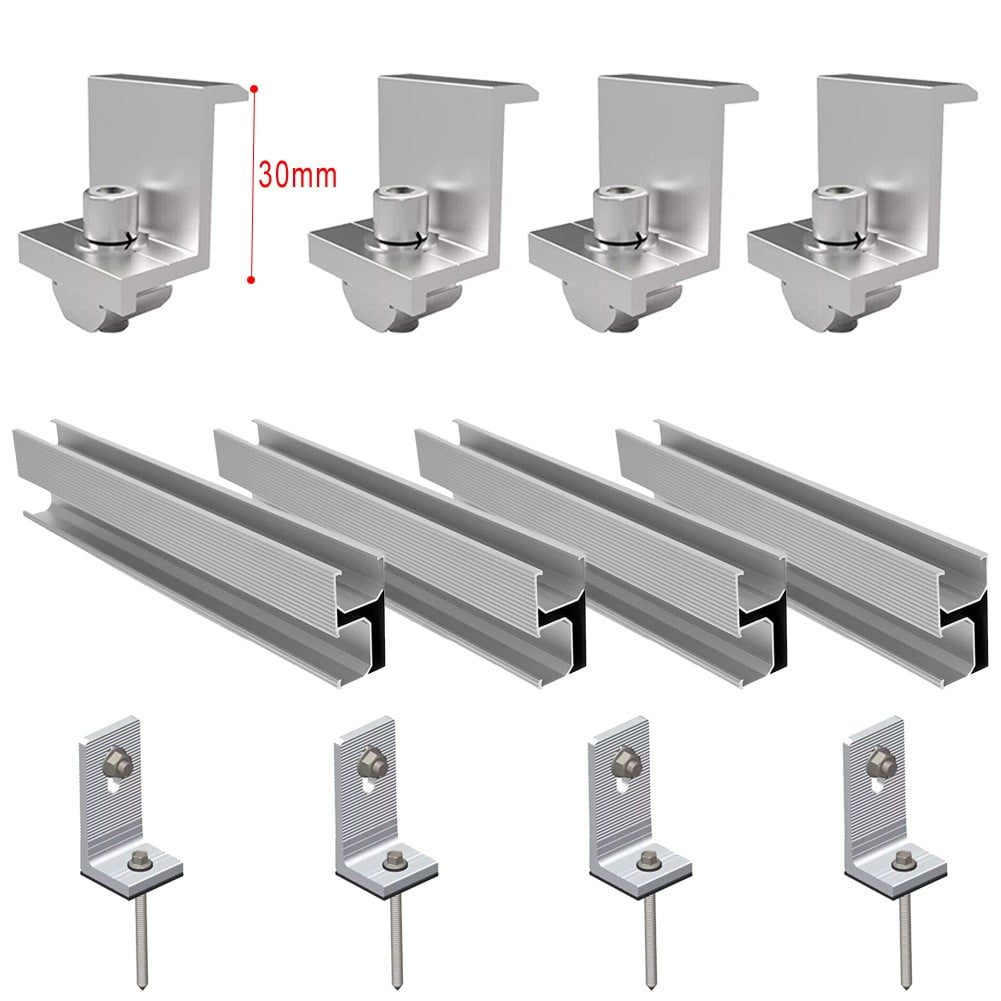 Ana 30/35mm Solar Panel Photovoltaic Bracket Mounting Rail Kit PV ...