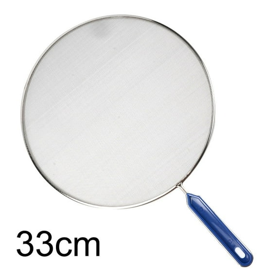 Ana 33cm Anti Splatter Guard Oil Net Splash Cover Pan Cooking Tools Kitchen Cooking Frying Stainless Steel Splatter Cover for Baking and Cooking