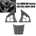 thumbnail image 1 of Ana 3Pcs Carbon Fiber Steering Wheel Cover Trim For BMW 6 Series E63 E64 2004-2010, 1 of 9