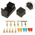 thumbnail image 1 of Ana 4-Slot Relay Fuse Holder Box 3 Blade Fuses Socket Holder for Automotive Boat, 1 of 9