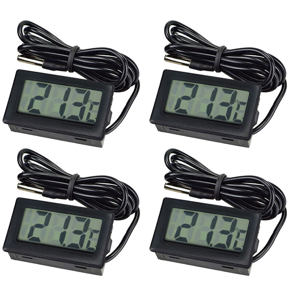 AOICRIE 4-Pack Digital LCD Thermometer With Probe - Fahrenheit, 1M Cable, For Fridge Freezer Aquarium - View #11